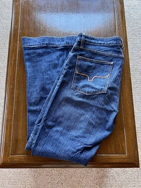Kimes Ranch Dark Wash Super Flare Jeans - Navy Blue